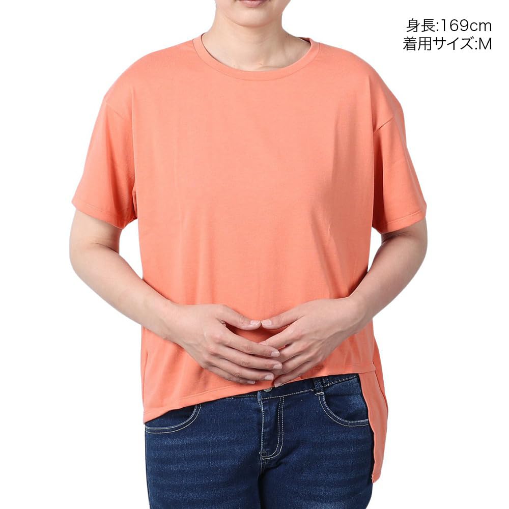 Danskin Asymmetric Big Tee In Orange Coral Women's T-Shirt