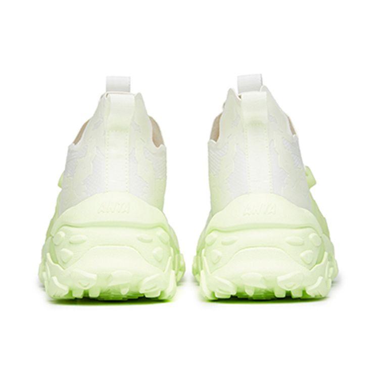 Anta Breakthrough Pro Fabric Shock Absorbing Non-Slip Wear-Resistant Height Increasing Low-Top Dad Shoes Men sneaker White Green 112228860-4