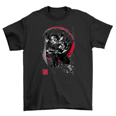 T-shirt Samurai Demon Sumi-e - Divertente senza paura! Libera il guerriero che è in te. F