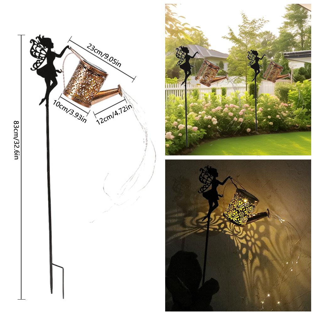 

Солнечная лейка с подсветкой, солнечный садовый декор, металлический подвесной фонарь, ландшафтное освещение, патио, двор, газон, дорожка