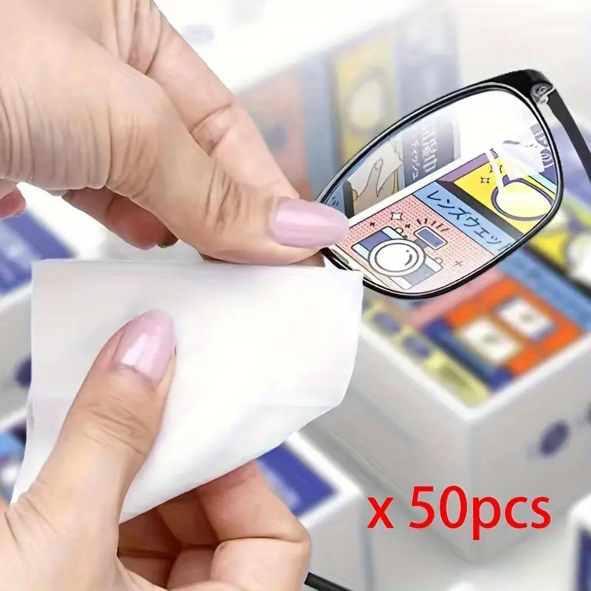 

100pcs/50pcs Anti-fog Eyewear Wipes, Disposable Eyewear Cloth for Eyewear Glasses, Cleaning Wipes for Glasses Mobile Phone Scree