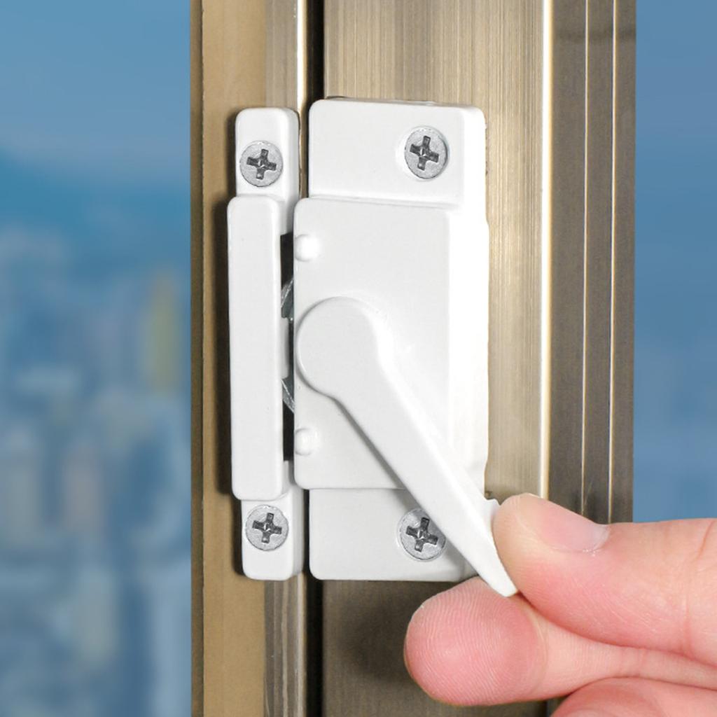 Halbmondschloss mit Schrauben, Schiebefenster-Verriegelungsbeschläge aus Zinklegierung für vertikale und horizontale Schiebefenster