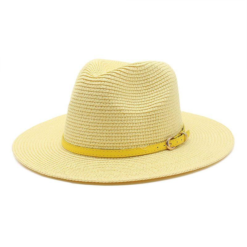 New Grass Green Fashionable Casual Versatile Top Hat for Beach Travel Sun Protection Sun Hat