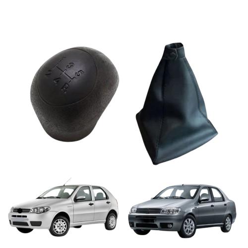 

Gear Shift Knob and Boot Set 2pcs For Fiat Albea Palio OEM 735318915 735366066 735296159