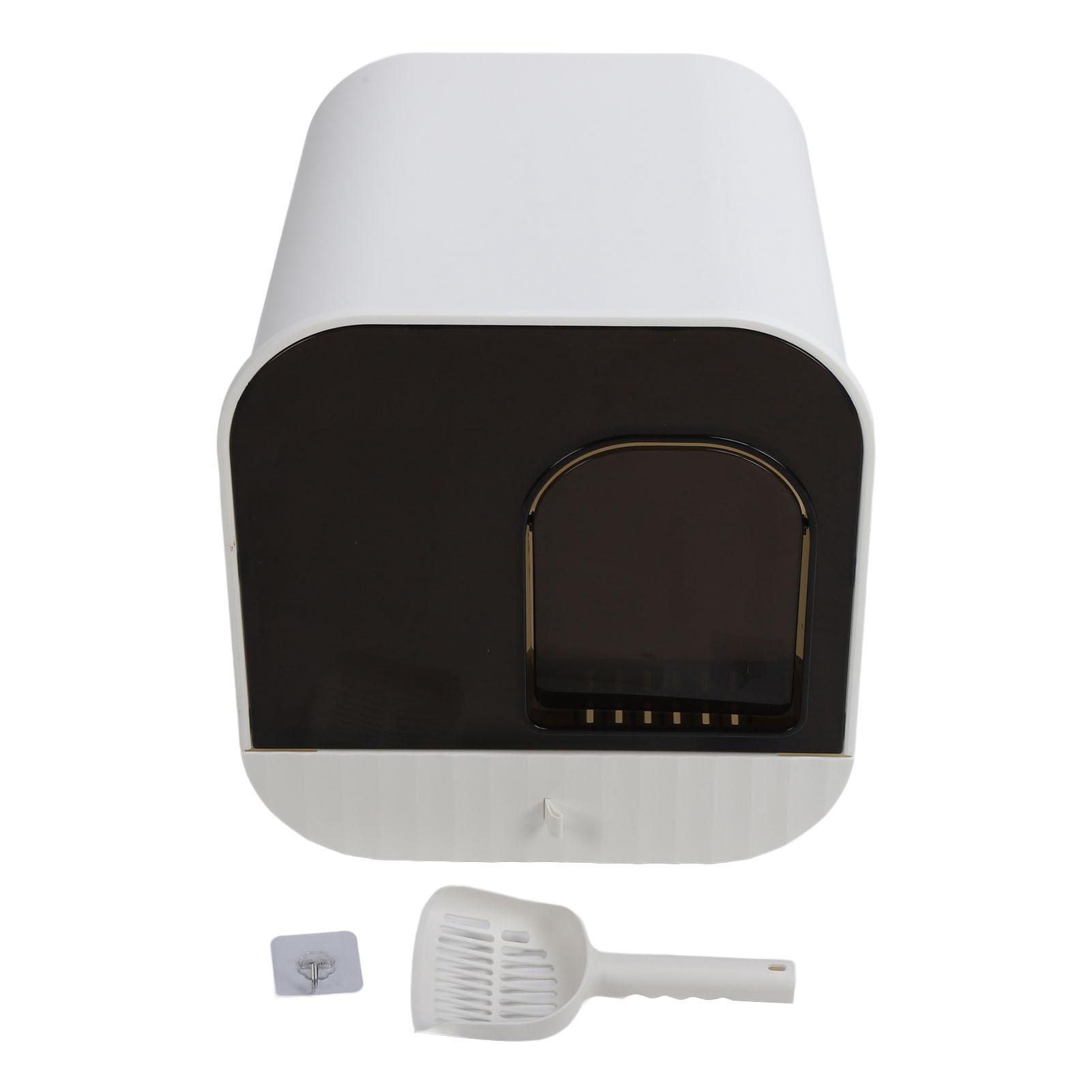 

Закрытый кошачий туалет с контролем запаха, большой, с капюшоном, лоток для кошачьего туалета, выдвижной кошачий туалет с белый