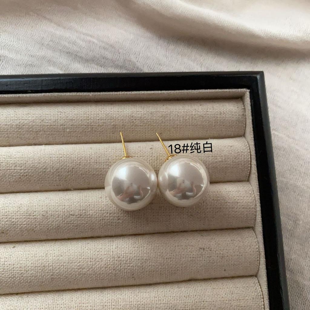 Simple And Sweet Atmosphere Pearl Multi-Color Stud Earrings, Advanced Not Monotonous And Versatile, Simple And Generous Light Luxury Earrings