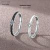 High-End Korean Little Star Wish Couple Rings In 999 Sterling Silver
