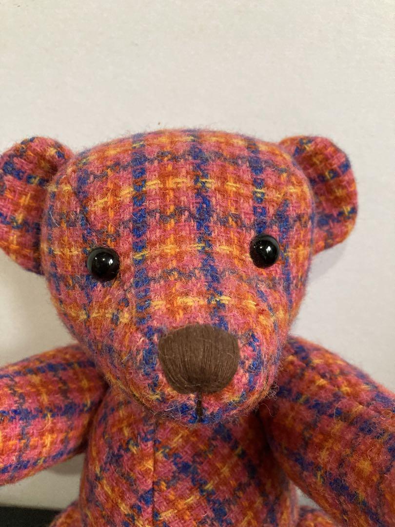 

[USED] Harrods Teddy Bear, Tweed, Pink