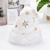 Christmas Santa Hat with Gold Sequin Snowflake Design for Holiday Party and Winter Celebration