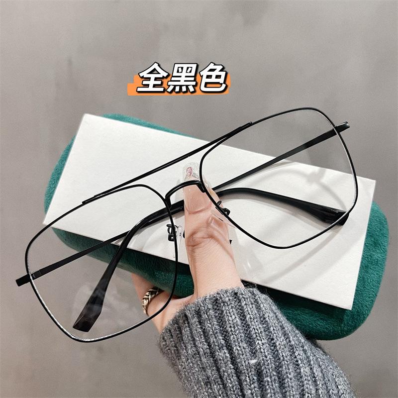 New Fashion Enlarged Double Beam Men's Cycling Sunglasses Big Face Thin Toad Glasses Ruffian Handsome Sunglasses Women