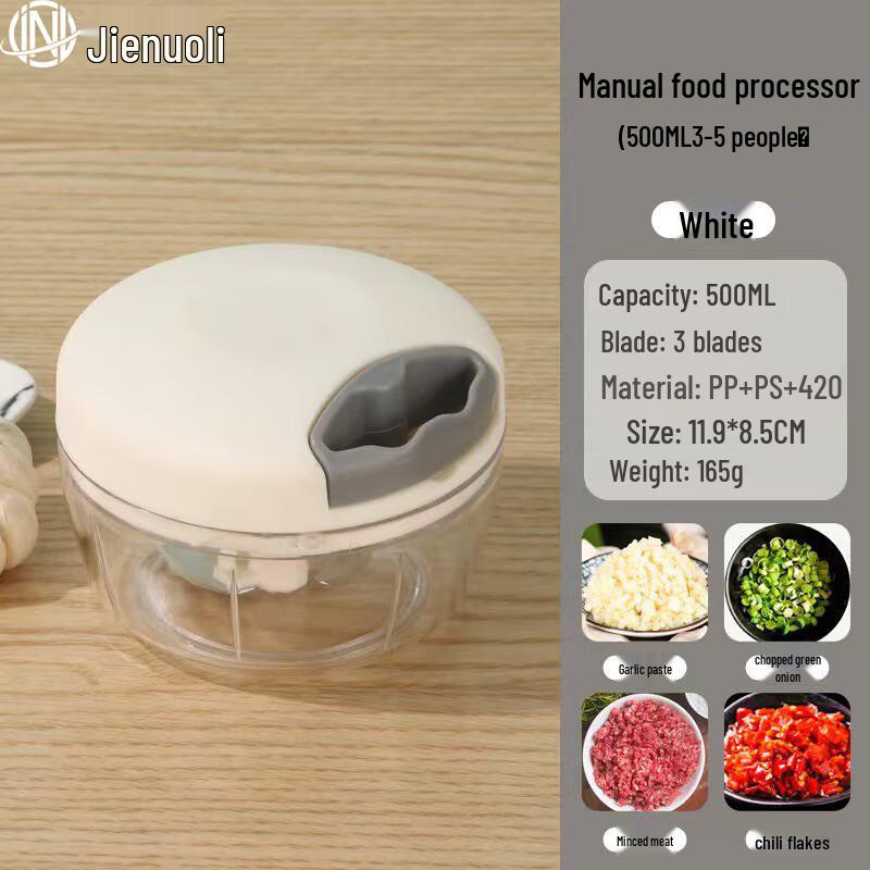 Hand-Pull Garlic Chopper & Food Processor
