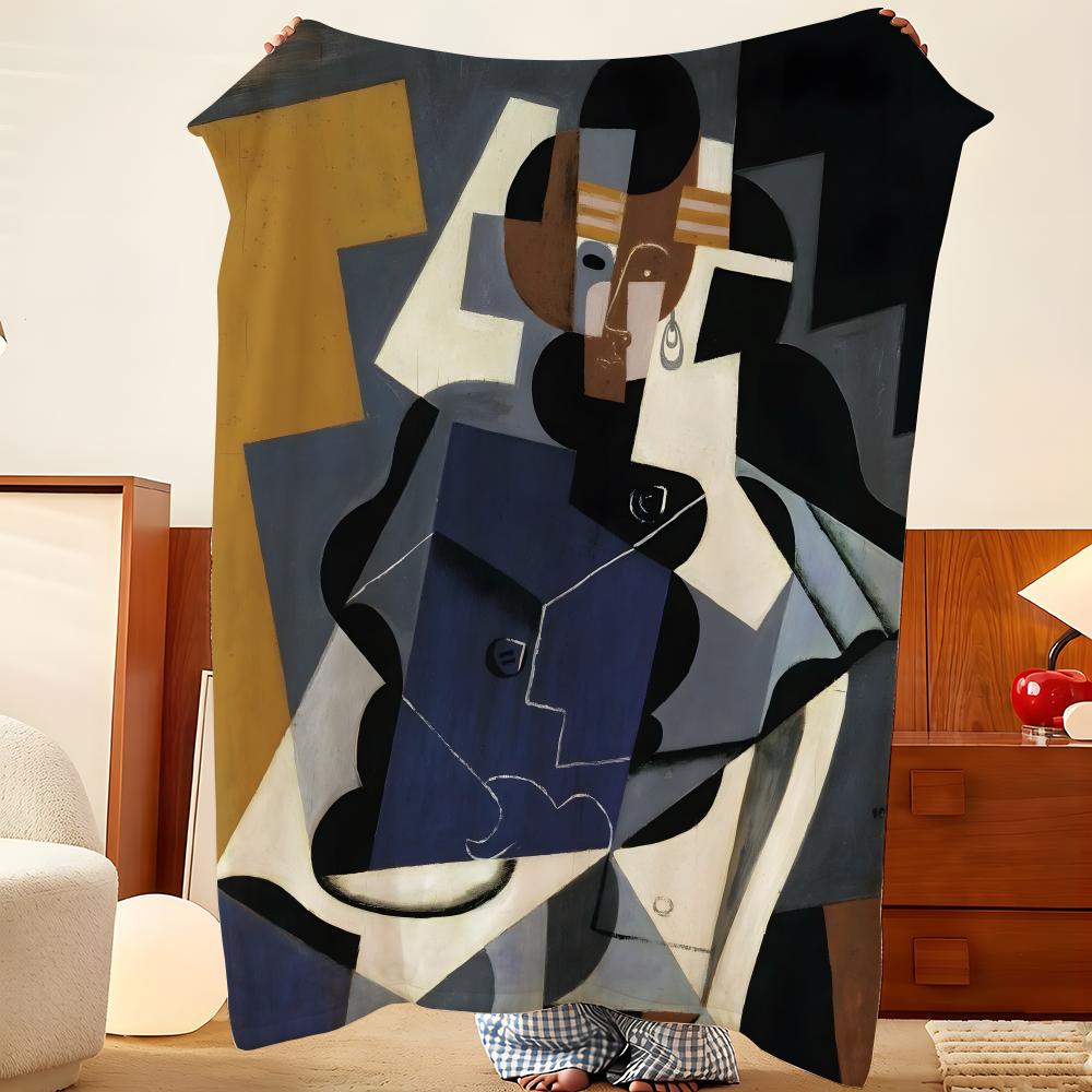 Artist J-Juan G-Gris Throw Flannel Throw Blanket, Lightweight Cozy, Durable Washable cute Cool