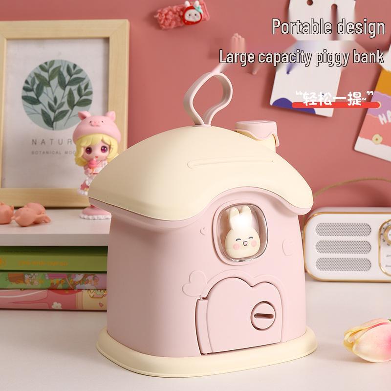 2023 Cute Mushroom House Money Box Cartoon Piggy Bank for Children