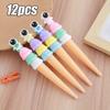 12pcs Astronaut Ice Cream Styling Neutral Pen Comfortable Grip Stationery School Office Supplies Student Prize Gift Writing Tools Holiday Gift Novelty