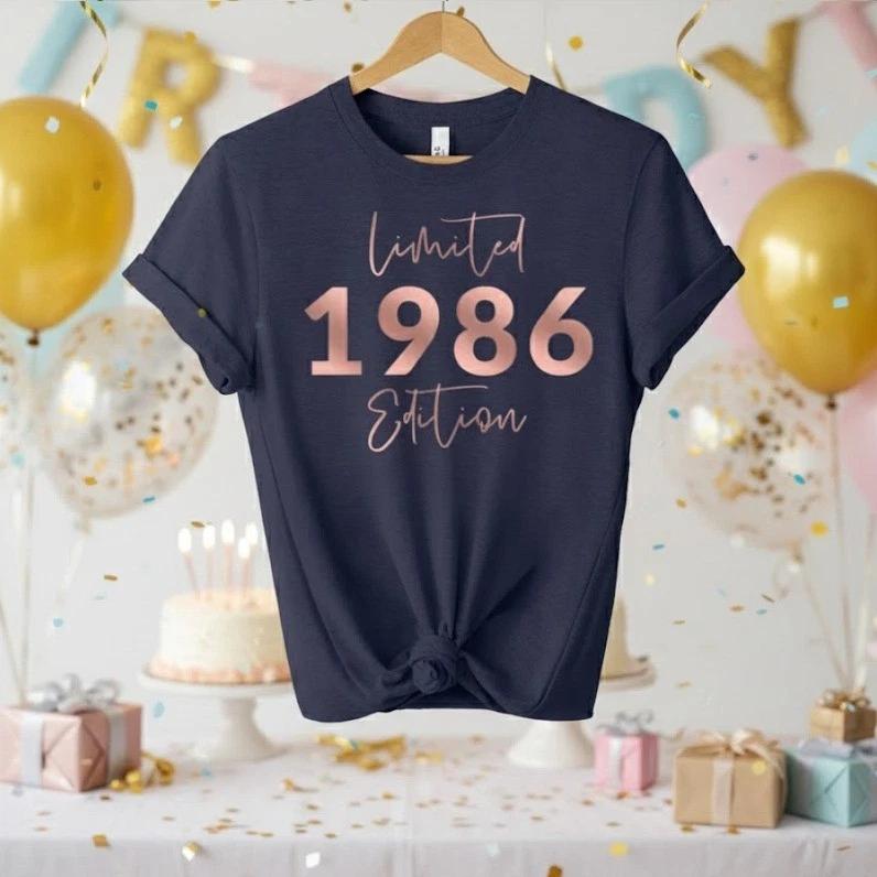 Limited Edition 1986 T- Shirt for 40th Birthday - Gift for Her - Milestone S