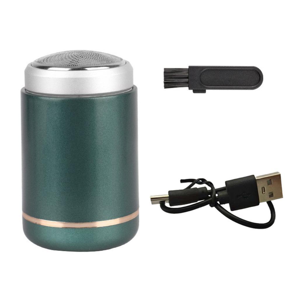 

Long Endurance Electric Beard Trimmer Rechargeable Facial Hair Remover Mini Electric Shaver Travel зелений