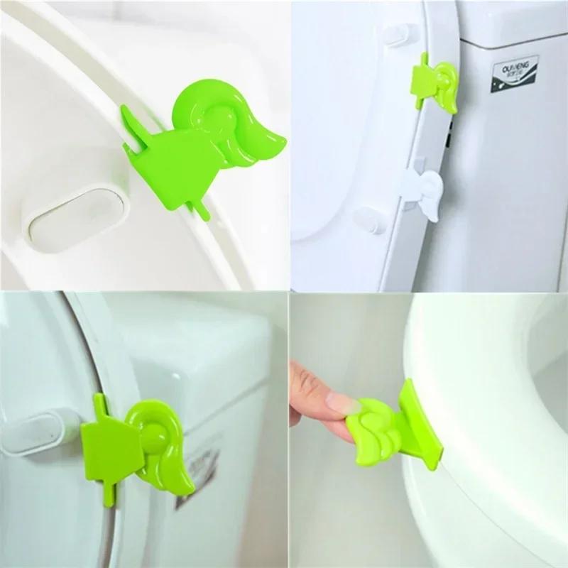 1Pcs Portable Hygienic Toilet Seat Lifter Toilet Seat Lift Handle for Easy Use (Random Colors) Bathroom Accessories