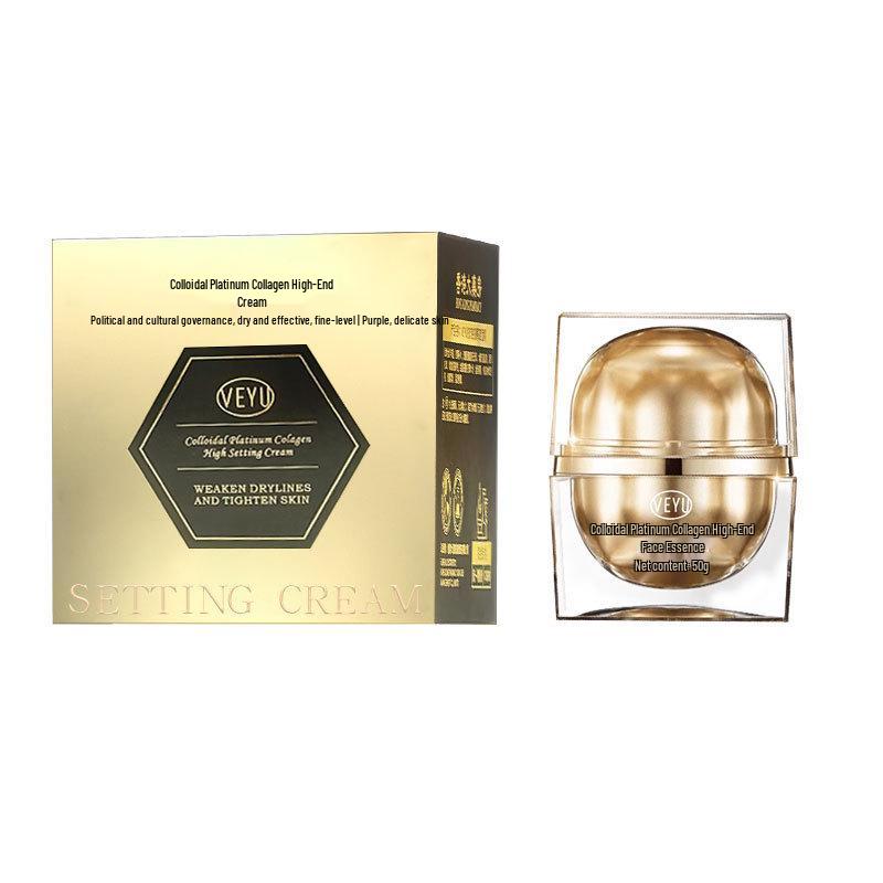 VEYU Colloidal Platinum Collagen Face Cream - Firming, Anti-Wrinkle, and Hydrating for Brightened Skin Tone.