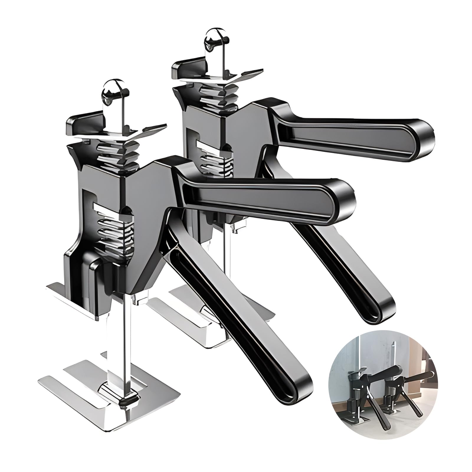 

YTCYKJ Инструмент для подъема вручную 2 Максимальная нагрузка 220 кг Сталь Высота Мини-рука Настенная плитка Точный домкрат Ремонт Строительство Подъем Дверная доска Настенная плитка Высота чёрный