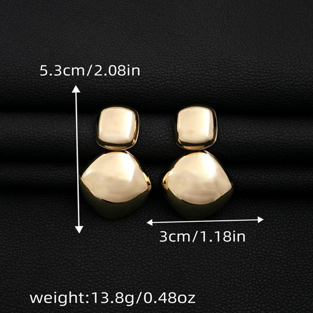 Irregular Teardrop Earrings Modern Design Oval Drop Earrings Lightweight Geometric Earrings  Girl