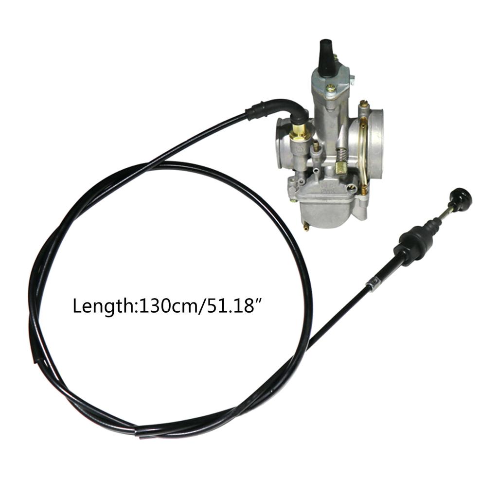 Motorcycle Carburetor Choke Cable Wire Harness 1300mm Line Compatible with PE TRX350 Dirt Pit Bike Motocross Accessories