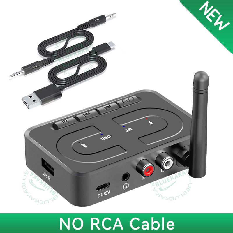 

Bluetooth 6.0 Audio Receiver 3.5mm AUX RCA With Mic HIFI Stereo Wireless Adapter Support USB U-Disk For Car Speaker Amp NO RCA Cable