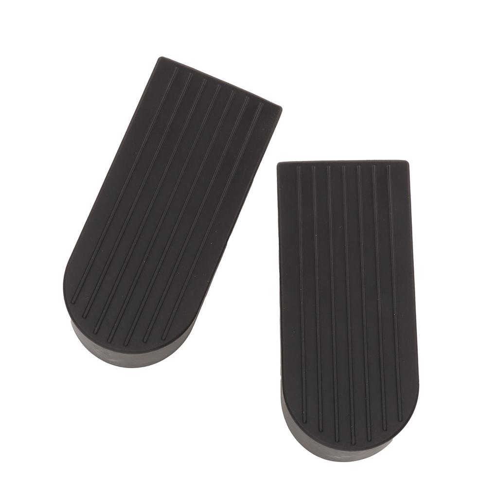2 Pcs Door Stoppers Flexible Thick Skid Resistance Wearproof Large Black Security Door Stops for Bot