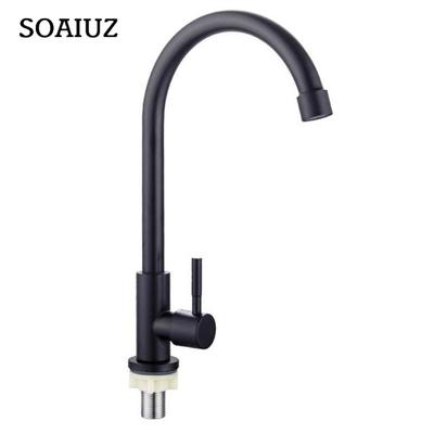 Robinet de cuisine simple eau froide purificateur d'eau en acier inoxydable robinet à levier unique trou cuisines bars salles de bains toilettes accessoire