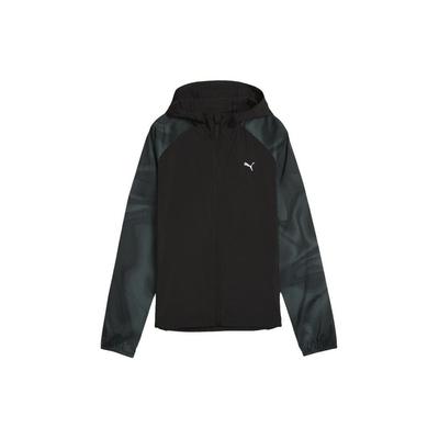 Run Favorite Aop Woven Jacket With Color Block Running Training Breathable Hooded Long Sleeve Jacket Women Jackets Black 524534-51