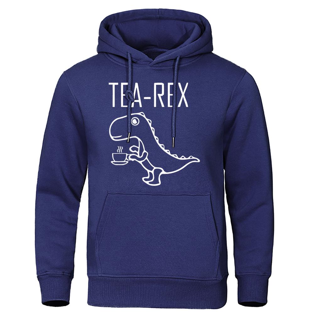Cartoons Tea Rex Cute Funny Prints Clothing Mens Soft Streetwearpullovers Crewneck Personality Hoodies Casual Fashion Hoody Men