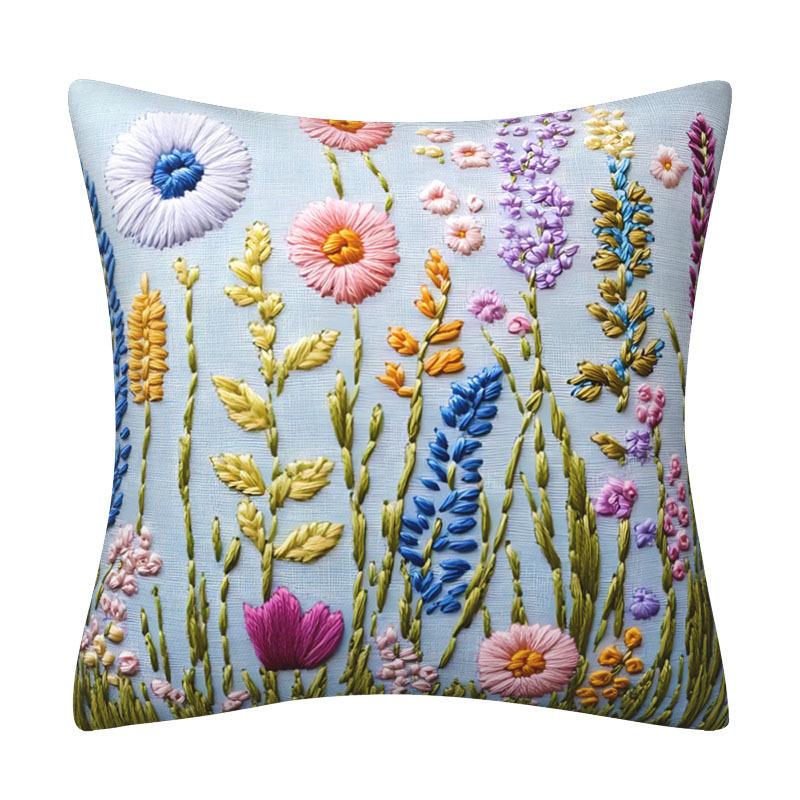 Velvet Throw Pillow Covers Floral Orange Red Botanical Pillowcases for Living Room Bedroom Sofa Bed Decoration Cushion Cover