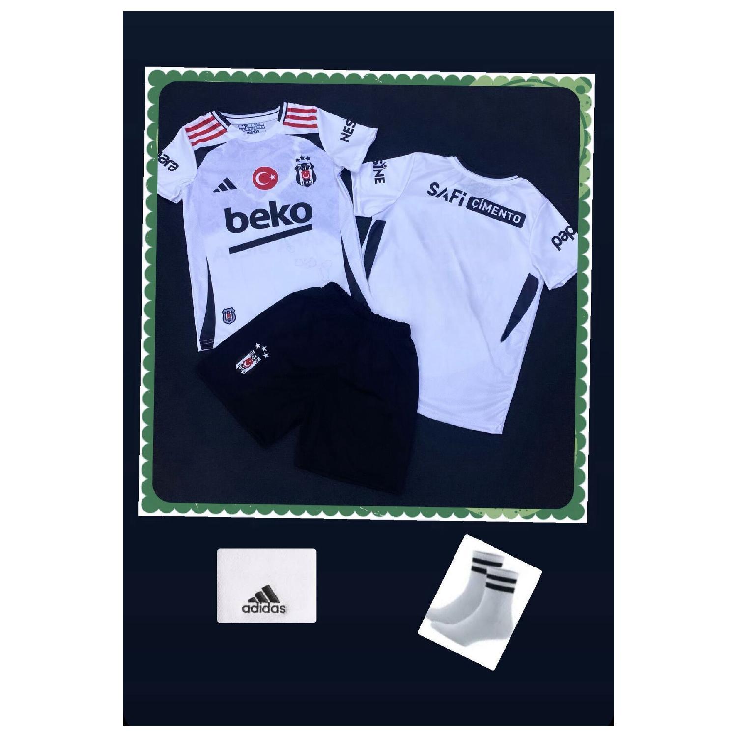 

Белый комплект из 4 футболок детской футбольной команды сезона 2024/2025 Bkta Anonymous 3-4 Yaş белый