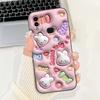 For Samsung Galaxy A10 A10S M01S Phone Case Fashion Flower Back Cover Liquid Silicone Protector on Samsung A 10 Shockproof Funda