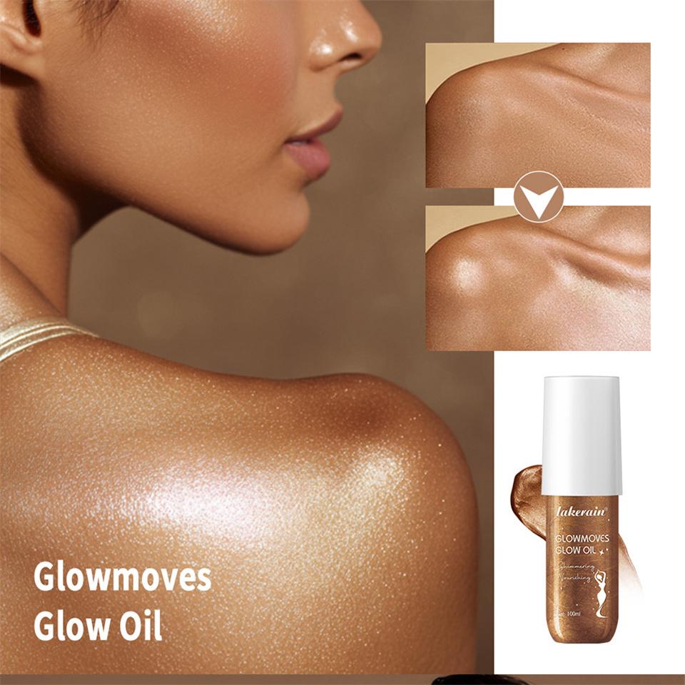 Glowmoves Glow Oil Hydrating Nourishing Facial Body Clavicular Brightening Liquid Fine Sparkling Party Beach Sparkling Oil