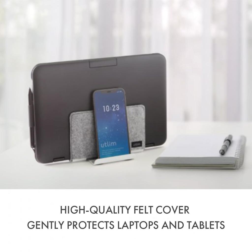 Sonic Laptop Stand for Tablets and Laptops with Felt Cover UT-5352-W