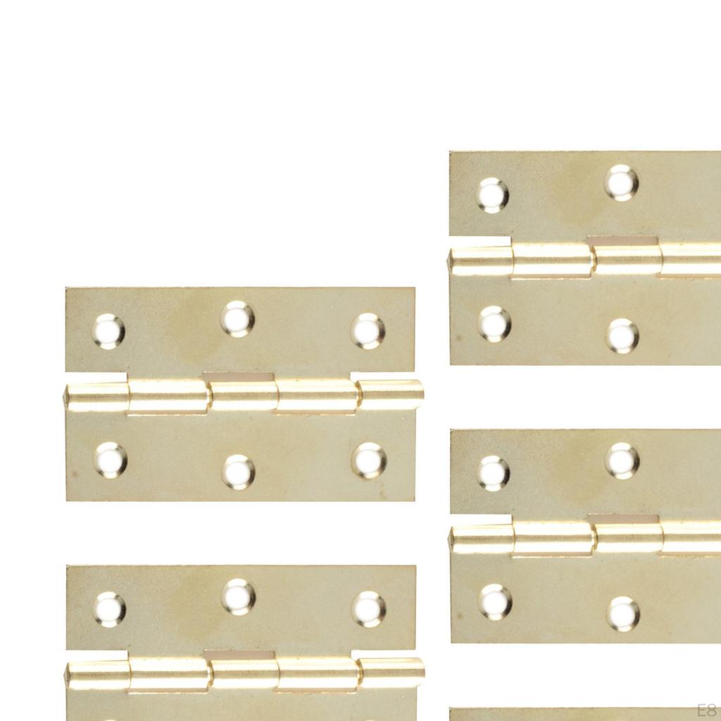 10Pcs Metal Hinges Closing Hinge Decor Connectors Hardware for Home, Furniture, Cupboard, Dollhouse,