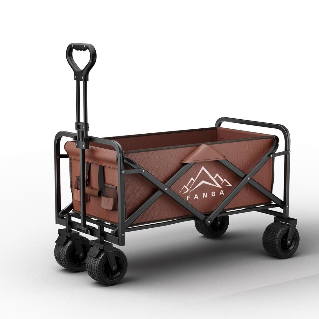 Lightweight Folding Outdoor Camping Cart - Hand-Pulled Trolley for Shopping & Camping