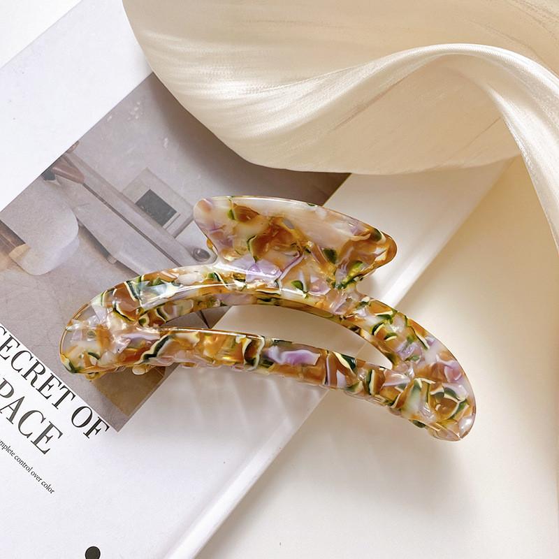 Stylish Acetate Hair Claw With Geometric Patterns In Multiple Colors For Trendy Women