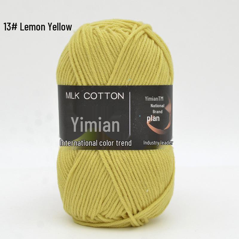 Yimian Milk Cotton Yarn for Baby Crochet: 4 Strands for Dolls, Slippers & Blankets