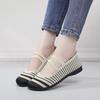 Dames klassieke lichtgewicht zwarte mesh ademende lente zomer platte schoenen dames retro antislip platte schoenen ab350