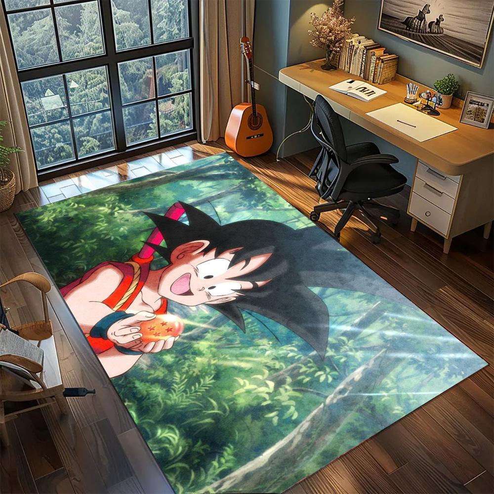 

Goku Home Big Area Floor Mat, Non Slip Washable Carpet Rug Gamer Room Bedroom Interior Decor.-TING 60x90cm