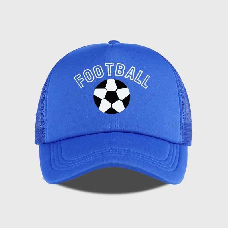 

“FOOTBALL” Football-Print Sponge Mesh Cap - Adjustable Unisex Sun Hat for Soccer Fans - Fan Gift Cap темно-синий