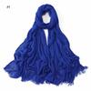 % rayon pleated solid color human cotton two-end beard bag headscarf female, new breathable soft scarf