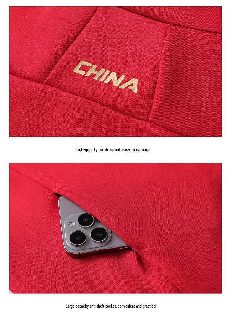 Men's Chinese Team Sportswear Set: Athletic Jacket, Hoodie, and Pants with Three Stripes for Spring/Autumn.