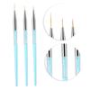 3pcs Fine Detail Nail Art Dotting Liner Brush Professional Nail Art Brush  Gel Polish