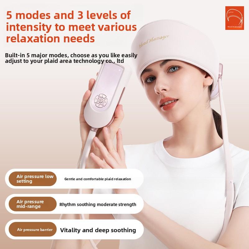 Aparat de Somn cu Compresă Caldă Masaj cu Airbag pentru Cap Ajutor Somn Artefact Masaj Cap Terapie Cap Presă Cap Gât Ochi