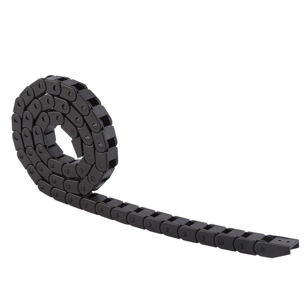 R28 Black Nylon Cable Drag Chain Wire Carrier 1000mm 40 Long For 3D Printer CNC Router Machine