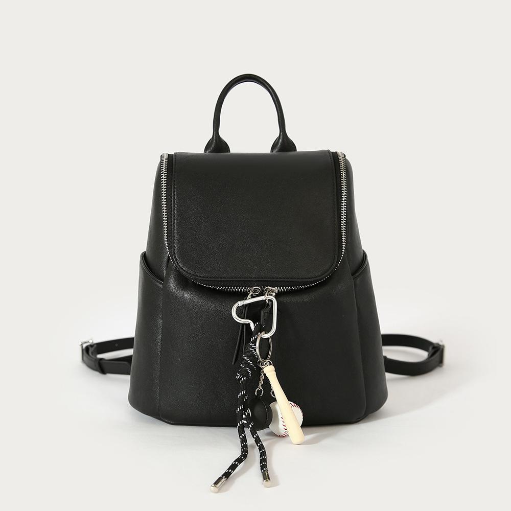 2025 Spring/Summer New Fashion Niche Handbag, High-End Korean-Style Student Backpack for Travel and Outings чёрный