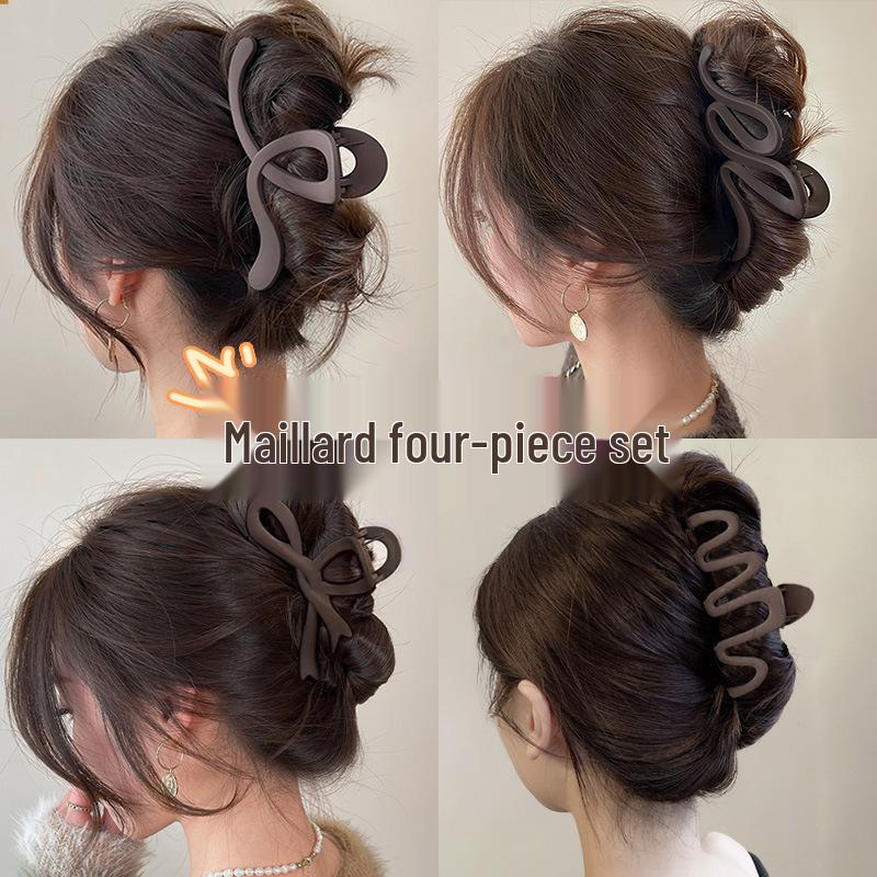 2024 Frosted Large Star Hair Clip - High-End Shark Clip Accessory for Women