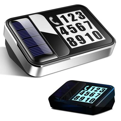 Držák telefonního čísla pro parkování Digitální karta pro dočasné parkování auta Solární nabíjení Elegantní Módní LED Auto Dočasný